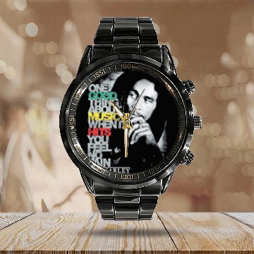 Discover Bob Marley Good Music Hits Calendar Steel Band Watch