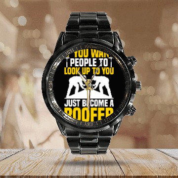 Discover Roofing Roof Roofer Baseball Tees Calendar Steel Band Watch