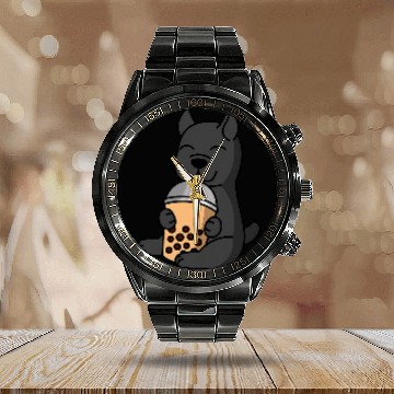 Discover Cane Corso Pet Boba Bubble Milk Tea Cane Corso Calendar Steel Band Watch