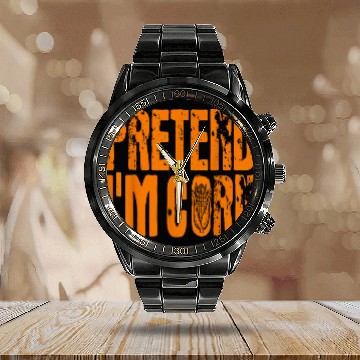 Discover Corn Enthusiast Cereal Grain Farmer Maize Planter Grower Calendar Steel Band Watch