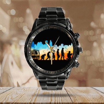 Discover Fireman Boots Evolution Volunteer Firefighter Firefighting Calendar Steel Band Watch