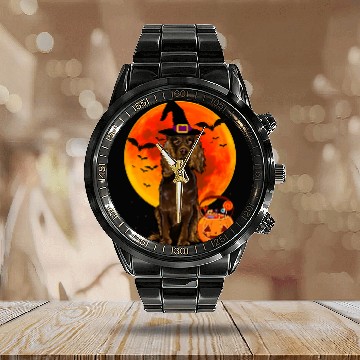 Discover Boykin Spaniel Pet Dog Halloween Boykin Spaniel Jack O Lantern Pumpkin Baseball Tees Calendar Steel Band Watch