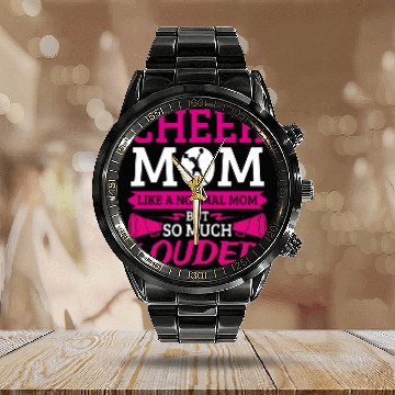 Discover Cheerleader Cheer Mom So Much Louder Cheerleading Baseball Tees Calendar Steel Band Watch