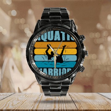 Discover Sport Waterpolo Aquatic Warriors Calendar Steel Band Watch