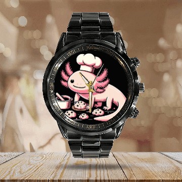 Discover Axolotls Baking Cookies Chocolate Lover Cookie Baker 1 Baseball Tees Calendar Steel Band Watch