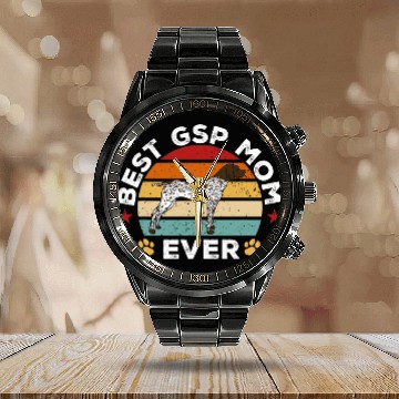 Discover German Shorthaired Pet Retro vintages German Shorthaired Pointer bests GSP Mom Ever Baseball Tees Calendar Steel Band Watch