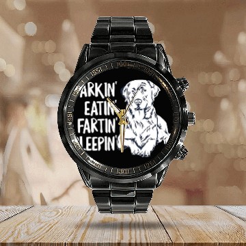 Discover Labrador Pet Design for a Silver Lab Owner Calendar Steel Band Watch