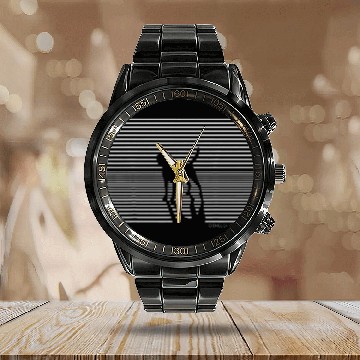Discover Foxhound Pet Dog Love Calendar Steel Band Watch
