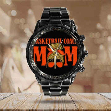 Discover Basketball Coachs Mom Hoops Assistant Basketball Coach Calendar Steel Band Watch
