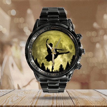 Discover Ballerina Under Full Moon Dancer Dancing Girl Dance Ballet Calendar Steel Band Watch