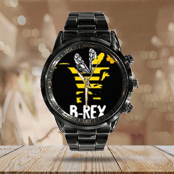 Discover Dinosaur Pet Bee Honey Bee Dinosaurs Funny Beekeeper TRex Apiarist Dino Calendar Steel Band Watch