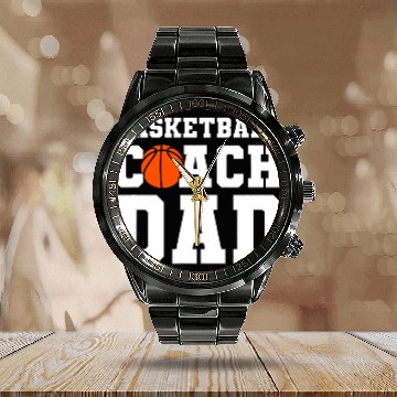 Discover Basketball Coachs Dad Assistant Trainer Basketball Coach Calendar Steel Band Watch