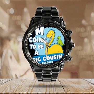 Discover Dinosaur Pet Become Big Cousin Dinosaur 1 Calendar Steel Band Watch