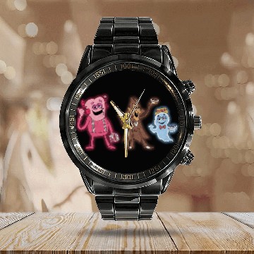 Discover Hitchhiking Cereal Monsters! - Haunted Mansion - Calendar Steel Band Watch
