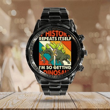 Discover Dinosaur Pet If History Repeats Itself Getting A Dinosaur Stegosaurus Zip Calendar Steel Band Watch