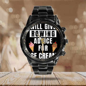 Discover Rowing Advice For Ice Cream Sport Rower Coachs Funny Rowing Baseball Tees Calendar Steel Band Watch
