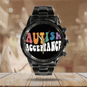 Discover Autism Puzzle Acceptance Special Education Teacher Gifts Calendar Steel Band Watch