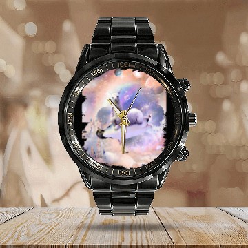 Discover Llama Pet Space Llama Riding Penguin 9 Baseball Tees Calendar Steel Band Watch