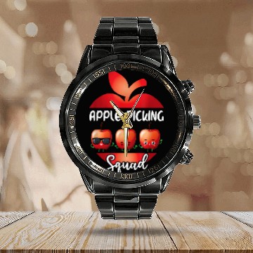 Discover Fruit Picker Farmer Harvest Season Funny Apple Picking Crew Baseball Tees Calendar Steel Band Watch