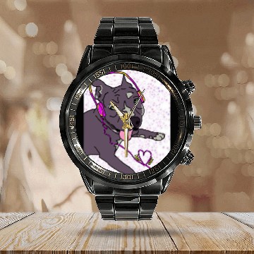Discover Pitbull Pet Wednesday Pitbull with Headphones Baseball Tees Calendar Steel Band Watch