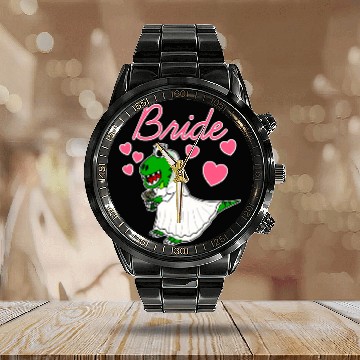 Discover Dinosaur Pet Bride Dinosaur Funny Bachelorette Party TRex Wedding Hen Do Baseball Tees Calendar Steel Band Watch