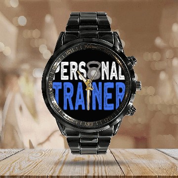Discover Fitness Coachs Gym Personal Trainer Calendar Steel Band Watch