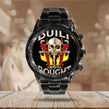 Discover Built Not Bought Car 2Motorcycle Mechanic Car Junkie Zip Calendar Steel Band Watch