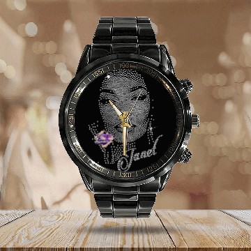 Discover Janet Jackson Inspired Tour Calendar Steel Band Watch