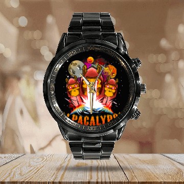Discover Llama Pet Funny Alpaca Lovers Alpaca Farm Baseball Tees Calendar Steel Band Watch