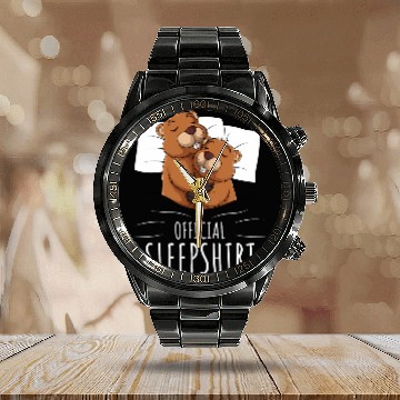 Discover Beaver Pet Official Sleep Calendar Steel Band Watch