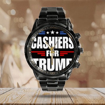 Discover Cashiers For Trump 1 Baseball Tees Calendar Steel Band Watch