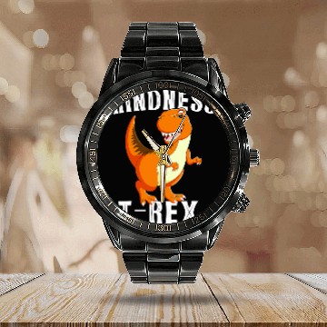 Discover Dinosaur Pet Orange Unity Day Kindness Dinosaur  Bullying Outfit Baseball Tees Calendar Steel Band Watch