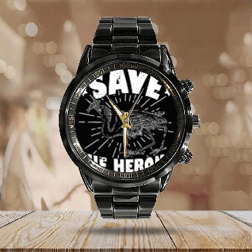 Discover Heron water wildlife birdwatching birder biologist binocular 11 Calendar Steel Band Watch