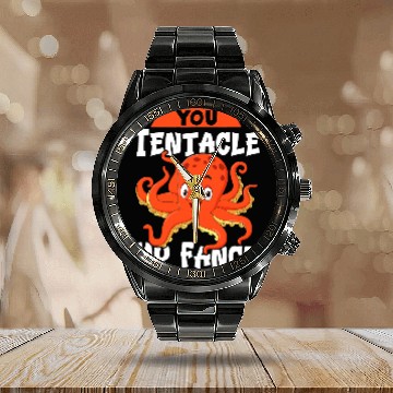 Discover Octopus Pet You Tentacle My Fancy Calendar Steel Band Watch