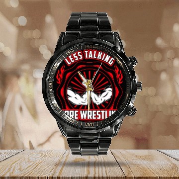 Discover Sport Wrestling Less Talking More Arm Wrestling Calendar Steel Band Watch