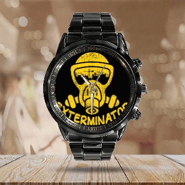 Discover Bed Bug Pest Control Exterminator 2Pest Controller Calendar Steel Band Watch
