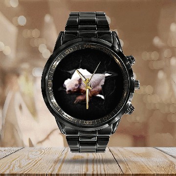 Discover Armadillo Pet Face Breakthrough Calendar Steel Band Watch