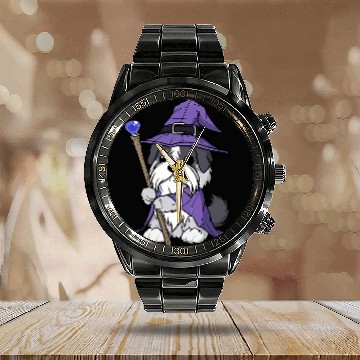 Discover Schnauzer Pet Wizard Funny Dog Magic 2 Baseball Tees Calendar Steel Band Watch