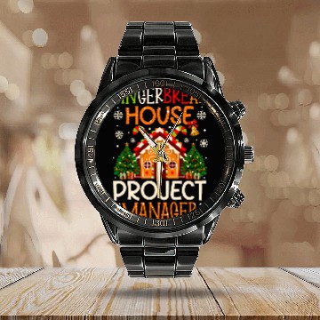 Discover Decorating Gingerbread House Project manager Baking Xmas Baseball Tees Calendar Steel Band Watch