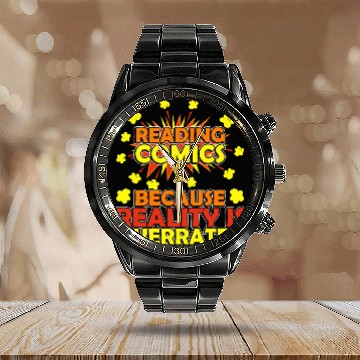 Discover Book Fun Reading Comics Bam Wow Zap Comic Calendar Steel Band Watch