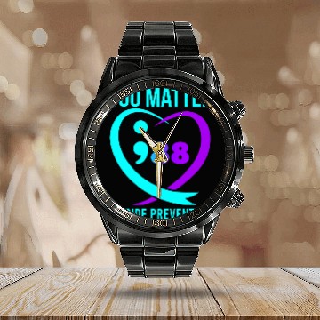 Discover suicides Prevention 988 You Matter 988 Calendar Steel Band Watch