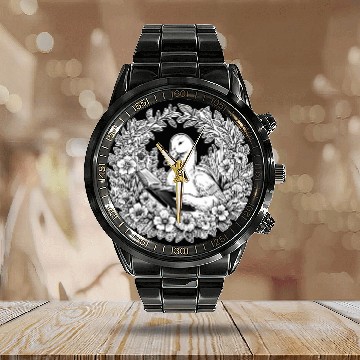 Discover Book Fun Duck Wilderness Book Reading Illustration Floral Baseball Tees Calendar Steel Band Watch