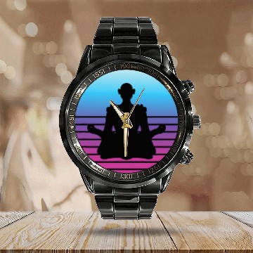 Discover Tibetan Monk Meditation Meditating Buddha Buddhist 22 Baseball Tees Calendar Steel Band Watch