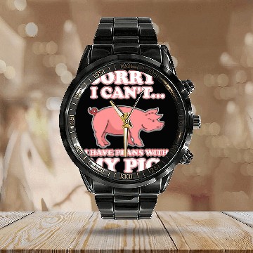 Discover Pig Pet Plans With Pig Ironic Farmer Farm Animal Baseball Tees Calendar Steel Band Watch