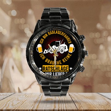 Discover Bulldozer Fun Mens Wheel Loader Construction Worker Construction Site Construction Baseball Tees Calendar Steel Band Watch