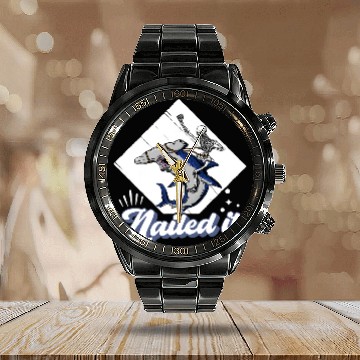 Discover Shark Pet Nailed It Hammerhead Shark 1 Baseball Tees Calendar Steel Band Watch