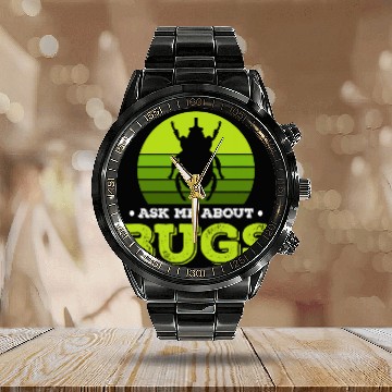 Discover Insect Bug Entomology Future Entomologist 23 Calendar Steel Band Watch