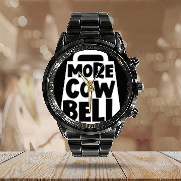 Discover Cow Pet More Cow Bell Funny More Cowbell Calendar Steel Band Watch
