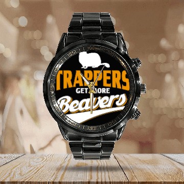 Discover Beaver Pet Trappers Get More Beavers Trappers Hunter Calendar Steel Band Watch