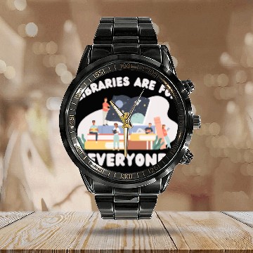 Discover Book Fun Libraries Are For Everyone Librarian Reader Reading Calendar Steel Band Watch